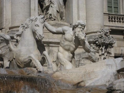 Rom Fontana di Trevi Triton mit Seepferd
