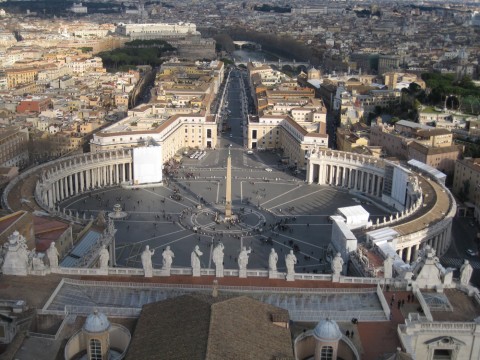 Rom Petersplatz von oben